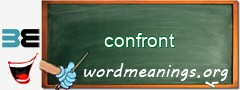 WordMeaning blackboard for confront